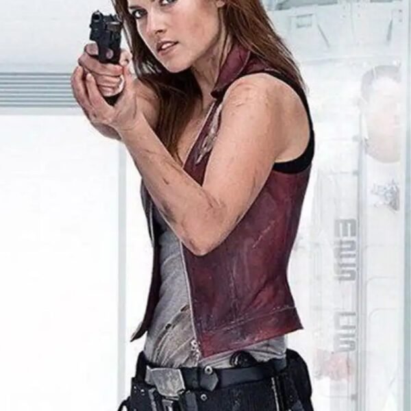 Ali Larter Resident Evil the Final Chapter Maroon Vest