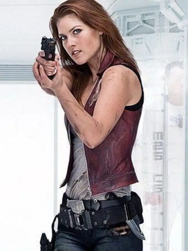 Ali Larter Resident Evil the Final Chapter Maroon Vest