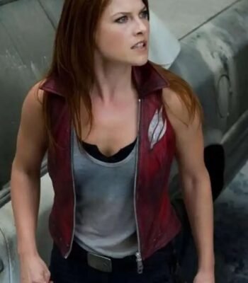 Ali Larter Resident Evil the Final Chapter Maroon Vest
