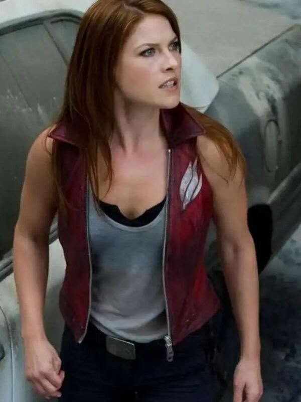 Ali Larter Resident Evil the Final Chapter Maroon Vest