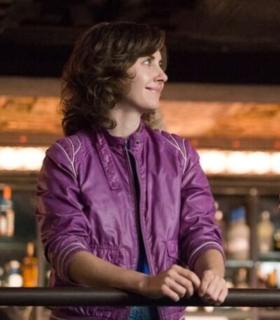 Alison Brie Glow Ruth Wilder Purple Bomber Jacket