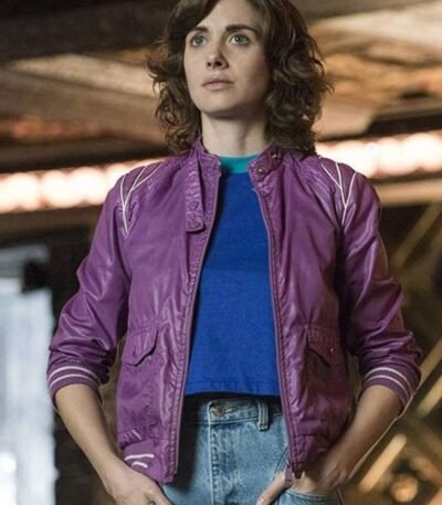 Alison Brie Glow Ruth Wilder Purple Bomber Jacket