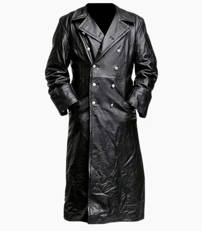 Alister Vintage Leather Trench Coat