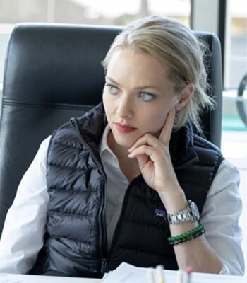 Amanda Seyfried The Dropout S01 Black Puffer Vest