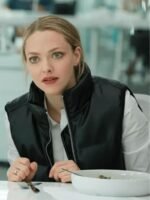 Amanda Seyfried The Dropout S01 Black Puffer Vest