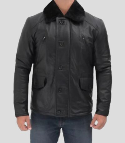 Amandad Four Pockets Shearling Leather Jacket