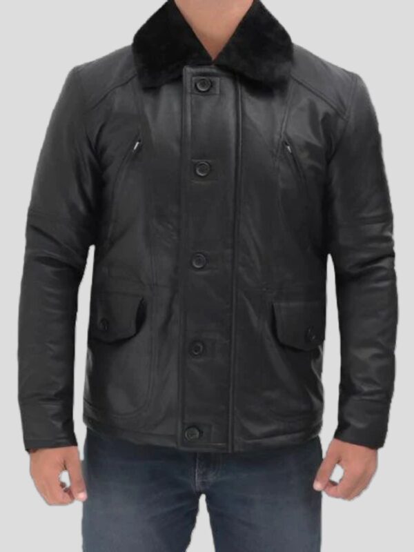 Amandad Four Pockets Shearling Leather Jacket