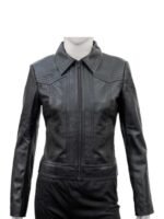 Ambyr Childers You Candace Stone Black Leather Jacket