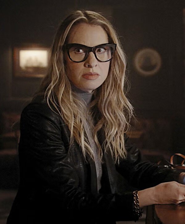 American Horror Story Ursula Black Leather Blazer Coat