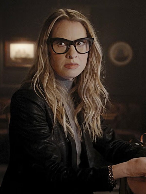 American Horror Story Ursula Black Leather Blazer Coat