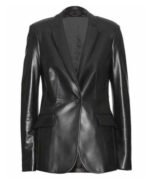 American Horror Story Ursula Black Leather Blazer Coat
