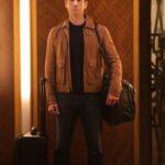 American Horror Story Wes Bentley Brown Leather Jacket