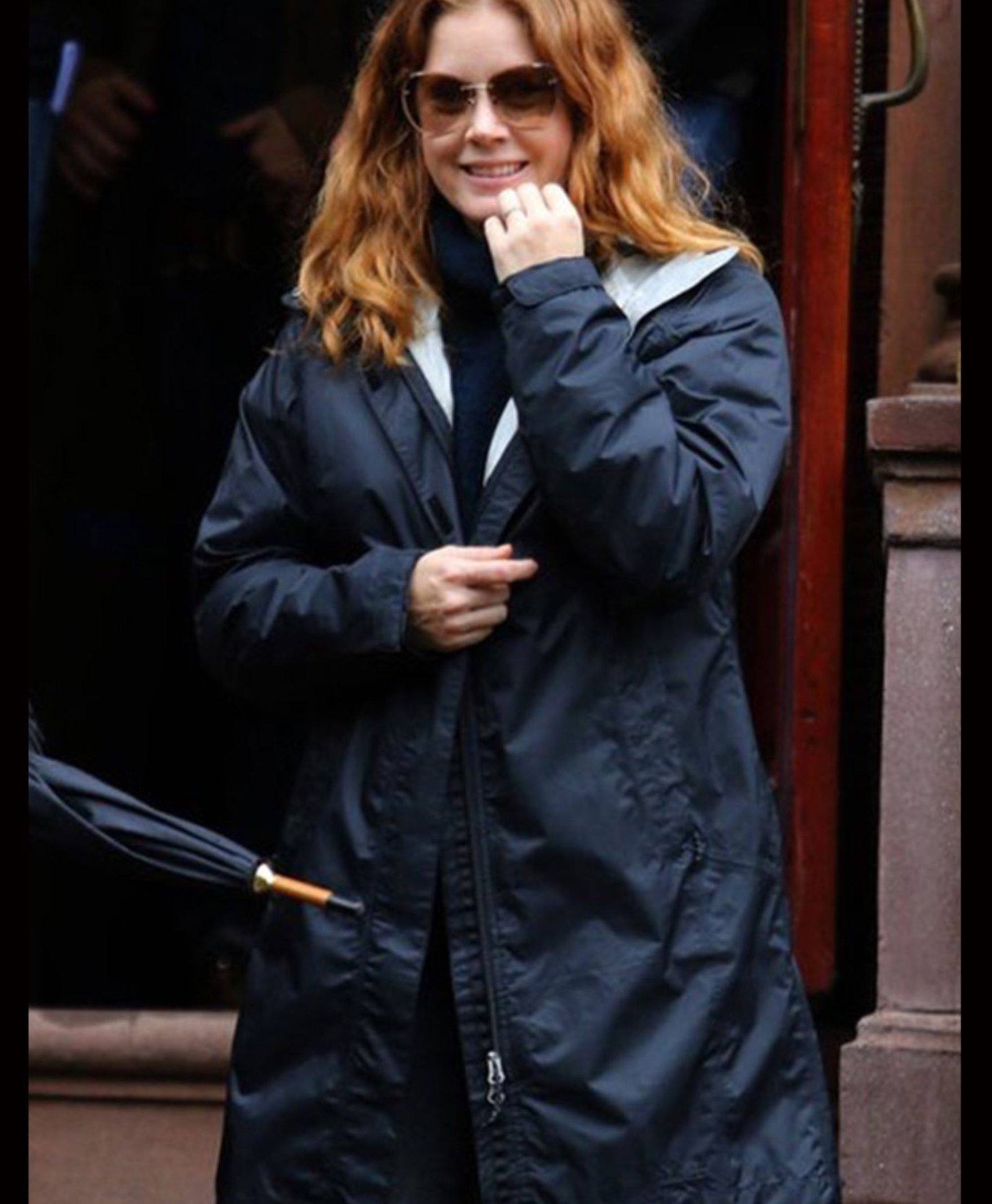Amy Adams The Woman in the Window Black Parachute Coat Amy Adams The Woman in the Window Black Parachute Coat