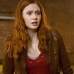 Amy Pond Doctor Who Season 5 Karen Gillan Brown Leather Jacket
