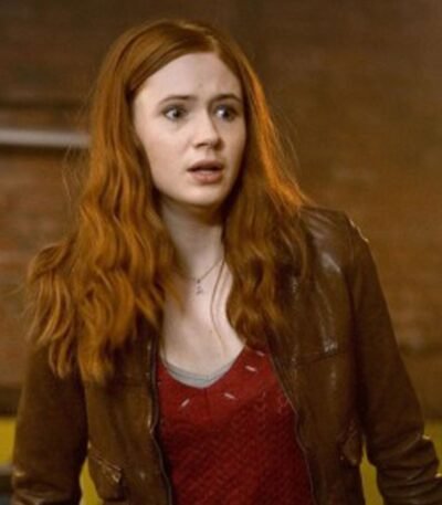 Amy Pond Doctor Who Season 5 Karen Gillan Brown Leather Jacket