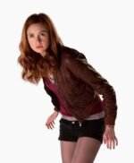 Amy Pond Doctor Who Season 5 Karen Gillan Brown Leather Jacket