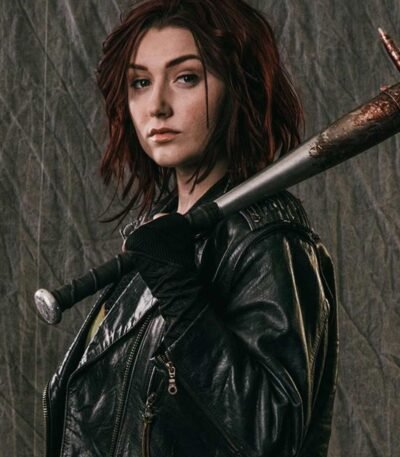 Anastasia Baranova Z Nation Biker Leather Jacket