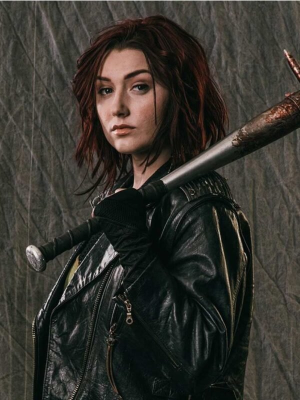 Anastasia Baranova Z Nation Biker Leather Jacket