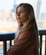 Anatomy of a Scandal Sienna Miller Brown Real Leather Jacket