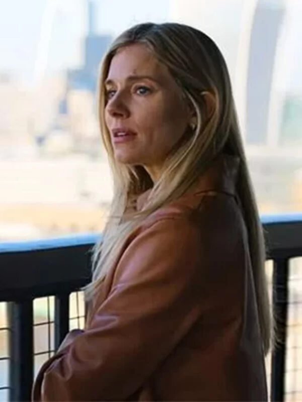 Anatomy of a Scandal Sienna Miller Brown Real Leather Jacket