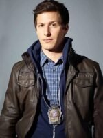 Andy Samberg Brooklyn Nine-Nine Jake Peralta Black Leather Jacket