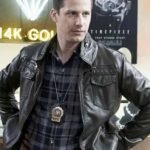 Andy Samberg Brooklyn Nine-Nine Jake Peralta Black Leather Jacket