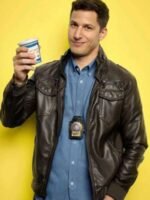Andy Samberg Brooklyn Nine-Nine Jake Peralta Black Leather Jacket