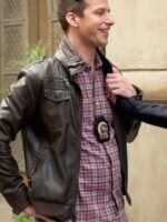 Andy Samberg Brooklyn Nine-Nine Jake Peralta Black Leather Jacket