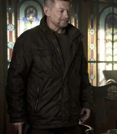 Andy Serkis SAS Red Notice George Clements Black Jacket