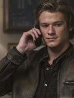 Angus MacGyver Distressed Silver Brown Leather Jacket
