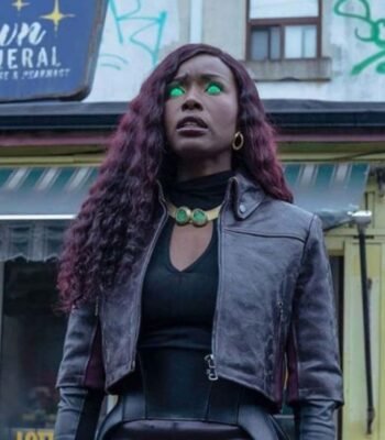 Anna Diop Titans S03 Kory Anders Leather Jacket