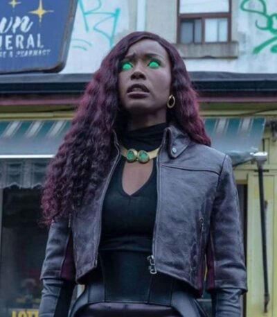 Anna Diop Titans S03 Kory Anders Leather Jacket