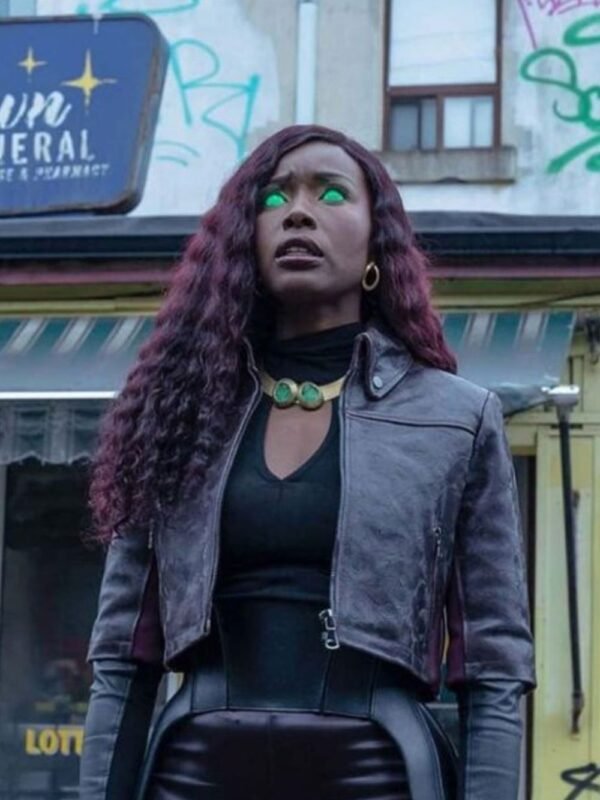 Anna Diop Titans S03 Kory Anders Leather Jacket