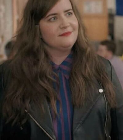 Annie Easton Shrill Season 03 Black Leather Jacket