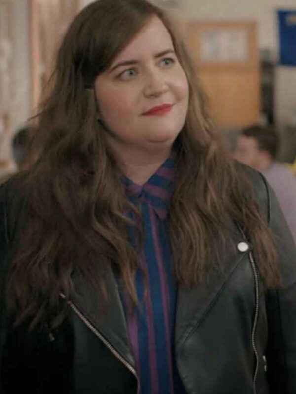 Annie Easton Shrill Season 03 Black Leather Jacket