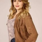 Annie Marks Fringe Good Girls Brown Suede Leather Jacket