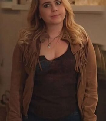 Annie Marks Fringe Good Girls Brown Suede Leather Jacket