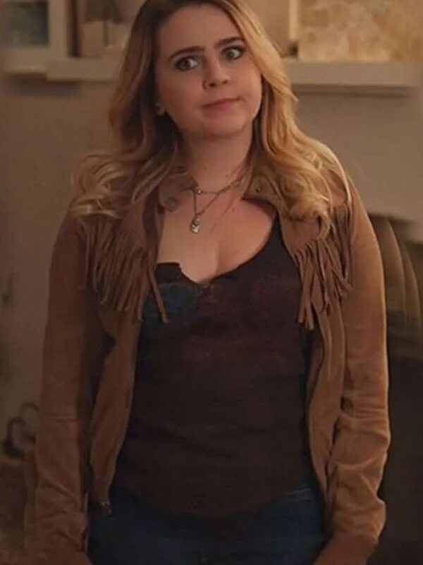 Annie Marks Fringe Good Girls Brown Suede Leather Jacket