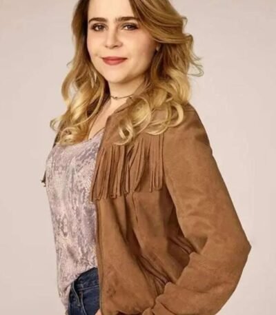 Annie Marks Fringe Good Girls Brown Suede Leather Jacket
