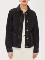 Annie Marks Good Girls Buttoned Closure Black Jacket