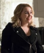 Annie Marks Good Girls Suede Leather Black Jacket