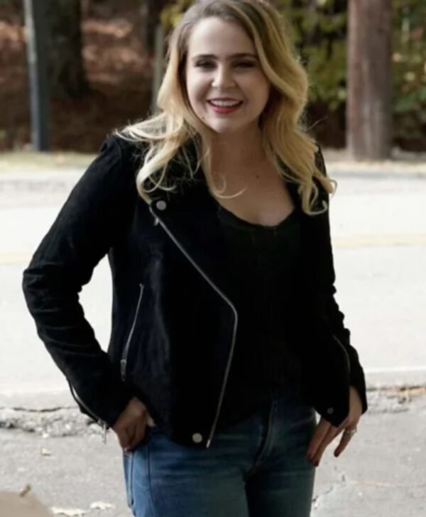 Annie Marks Good Girls Suede Leather Black Jacket