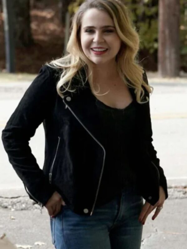Annie Marks Good Girls Suede Leather Black Jacket