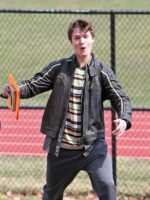 Ansel Elgort November Criminals Black Leather Jacket