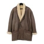 Anthony Shearling Buttoned Closure Brown Coat