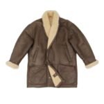 Anthony Shearling Buttoned Closure Brown Coat