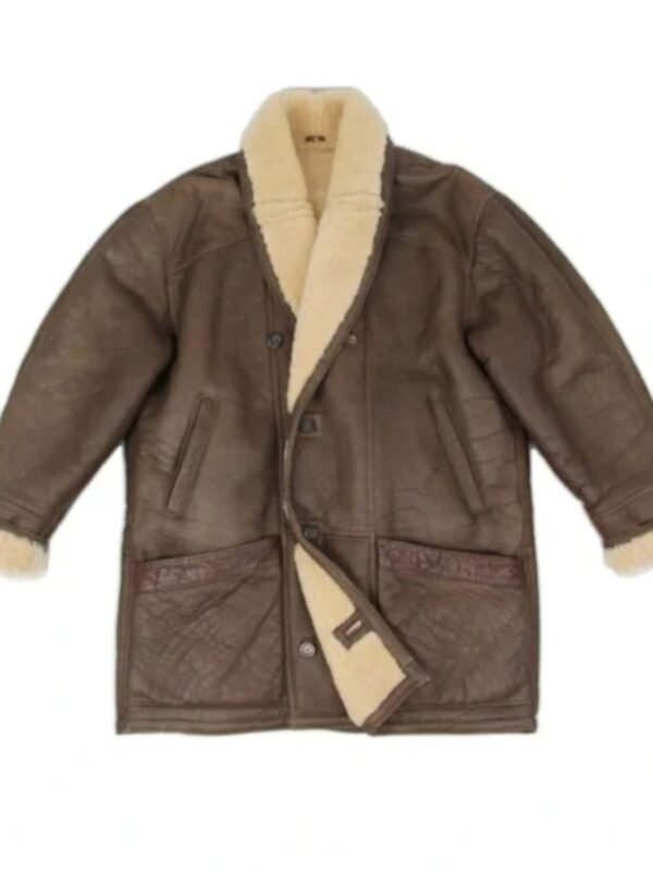 Anthony Shearling Buttoned Closure Brown Coat