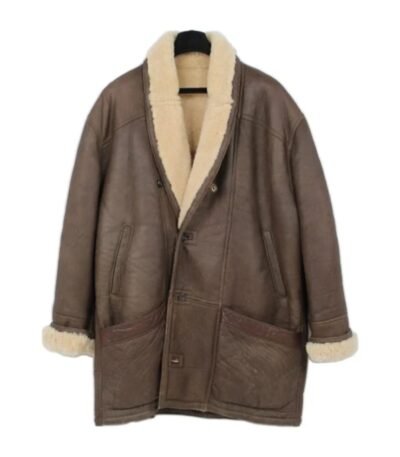 Anthony Shearling Buttoned Closure Brown Coat