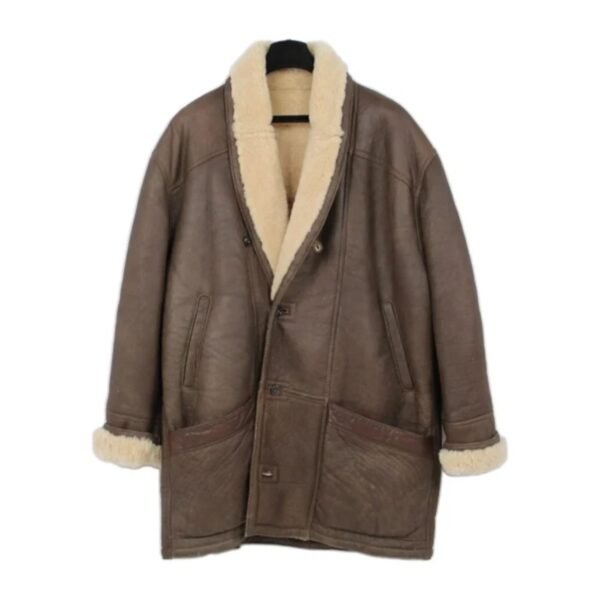 Anthony Shearling Buttoned Closure Brown Coat