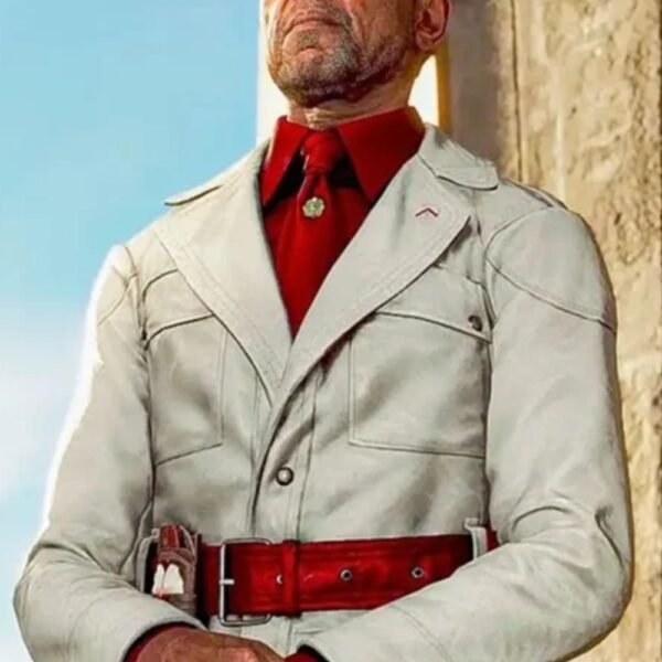 Anton Castillo Far Cry 6 White Leather Coat